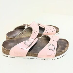BIRKIS by Birkenstock Freeport Perforated Light Pink Slip on Sandals Sz 38